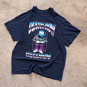Vintage Y2K Death Row Records Graphic‎ Hip Hop Tee Navy Size XL